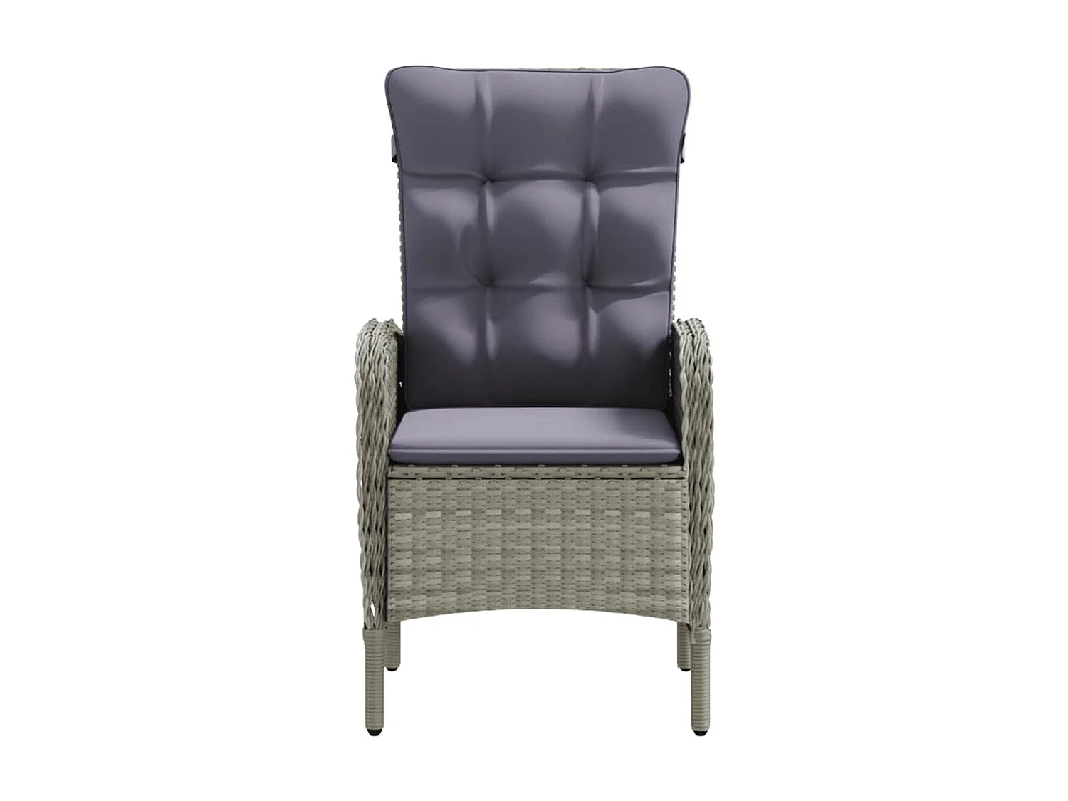 Ensemble de salle à manger de jardin et coussins 9pcs Gris-noir 2