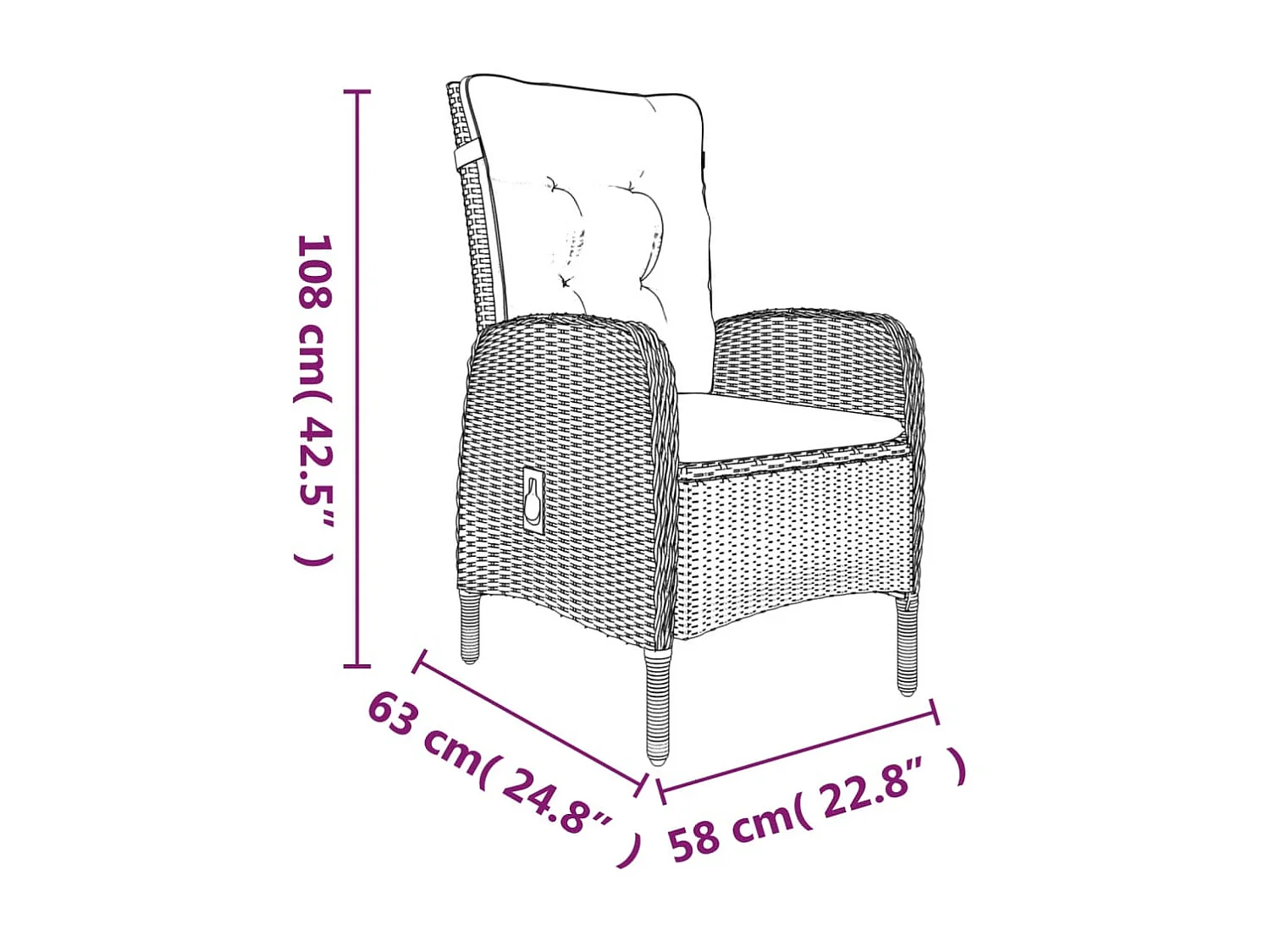 Ensemble de salle à manger de jardin et coussins 9pcs Gris-noir 2