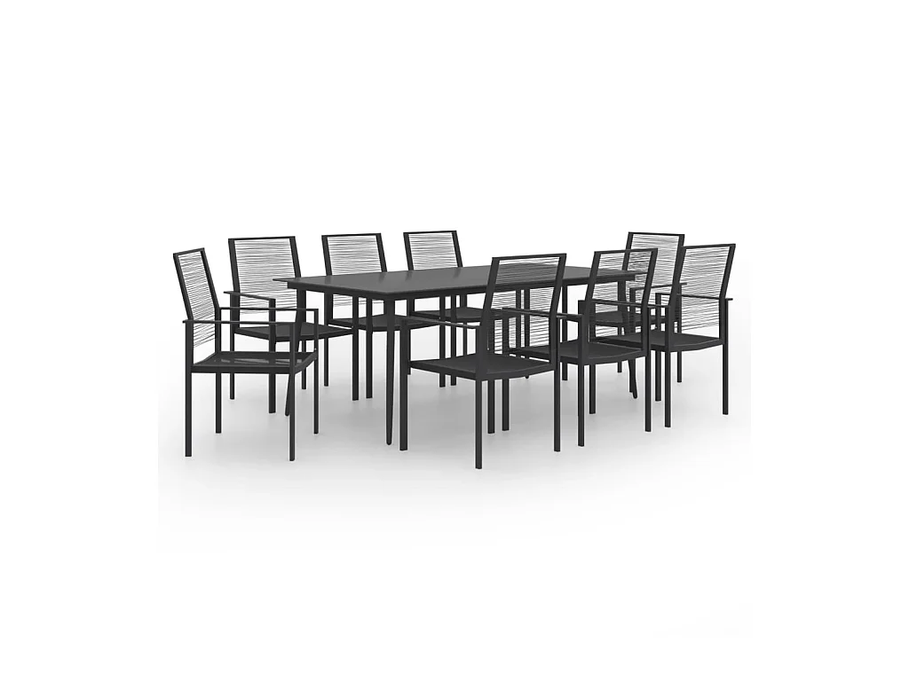 Ensemble de salle à manger de jardin 9 pcs