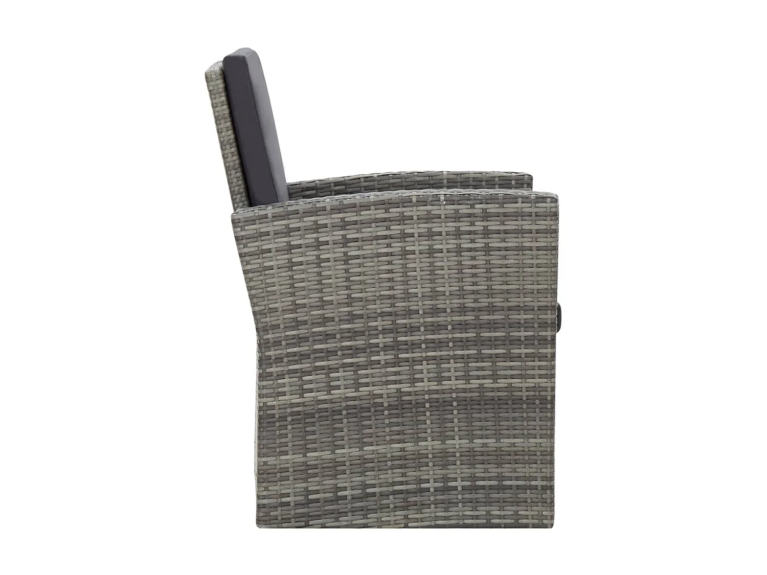 Salon de jardin 4 pcs avec coussins Résine tressée Gris 27