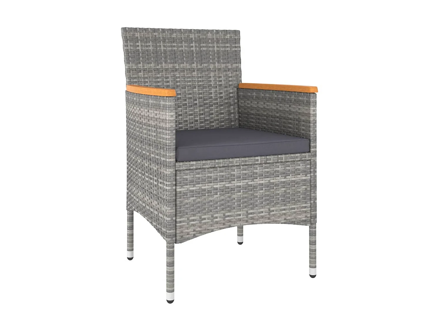 Mobilier dîner jardin 5 pcs Résine tressée et verre trempé Gris