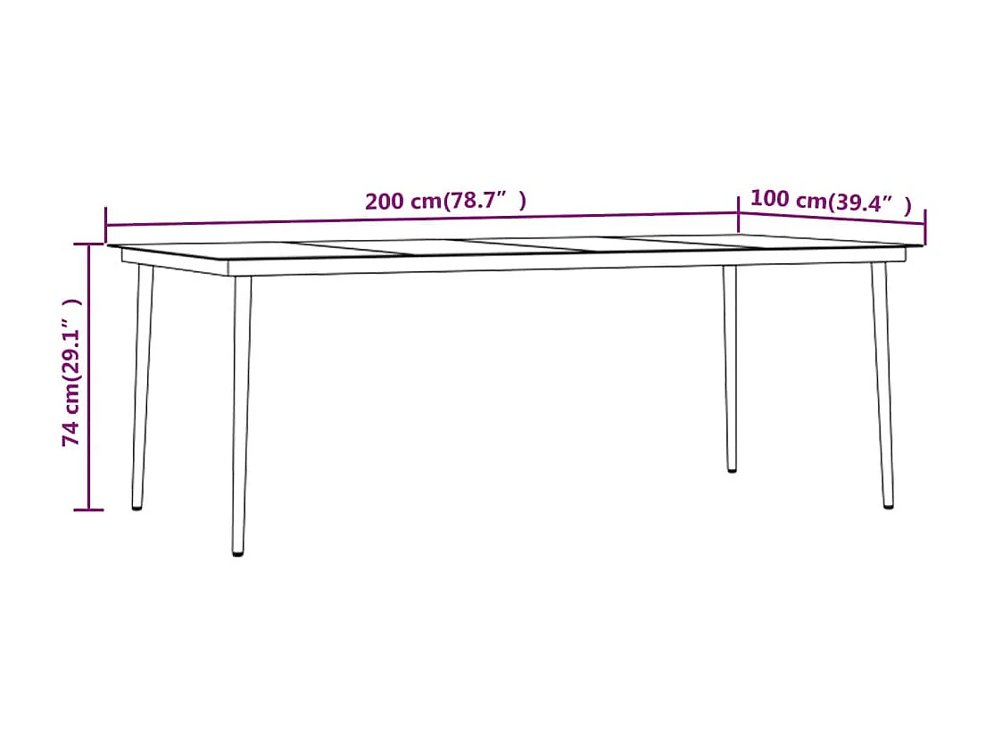 Ensemble de salle à manger de jardin 7 pcs Noir 33