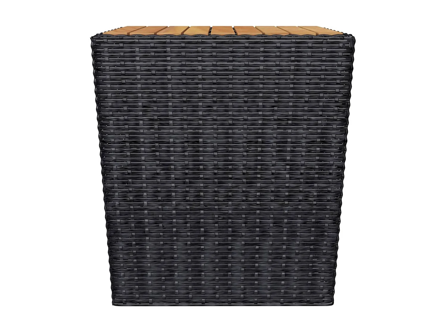 Ensemble de bistro 3 pcs Résine tressée et bois d'acacia Noir