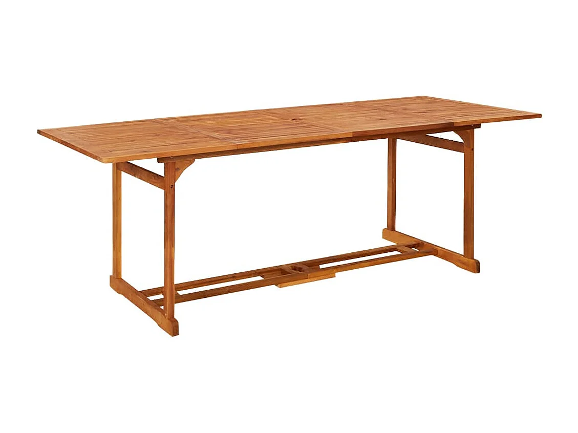 Set de comedor para jardín 11 piezas madera maciza de acacia Marrón