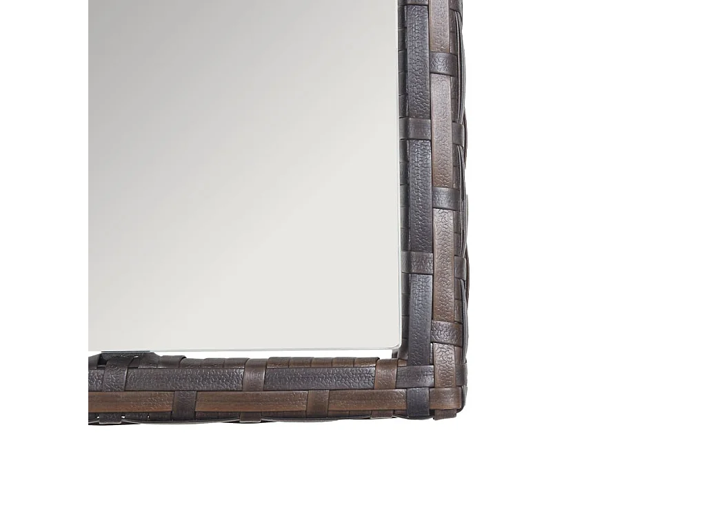 Salon de jardin 4 pcs avec coussins Résine tressée Marron 12