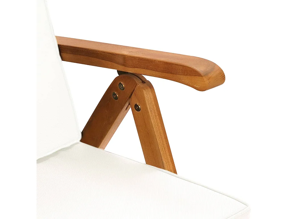 Salon de jardin 7 pcs avec coussins Bois de teck massif 4