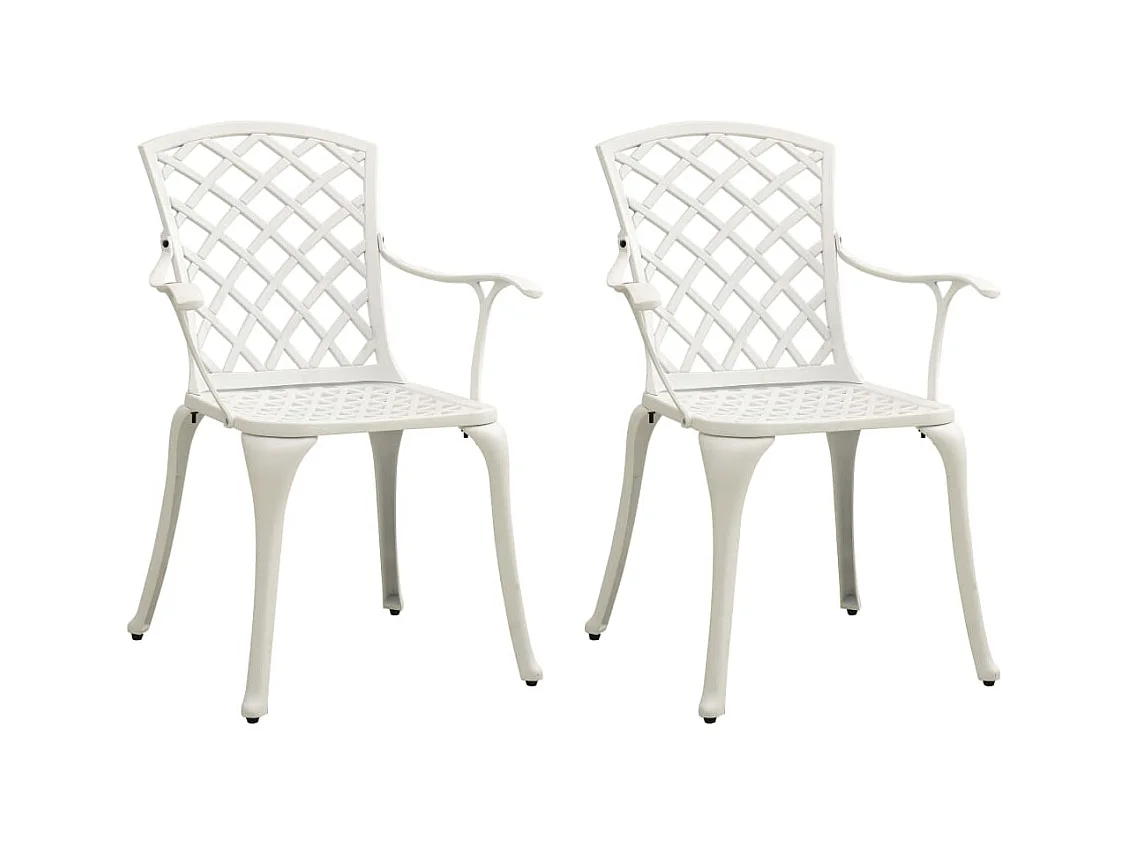 Ensemble de bistro 3 pcs Aluminium coulé Blanc 5