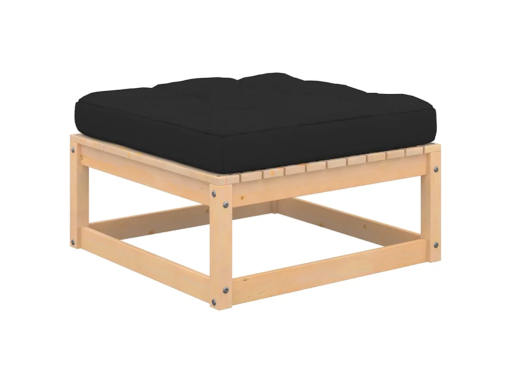 Salon de jardin 4 pcs avec coussins Bois de pin solide 6