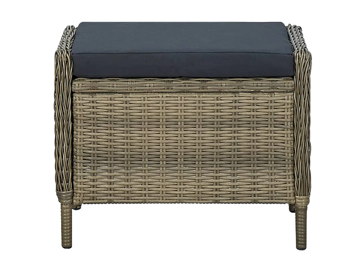 Salon de jardin 2 pcs avec coussins Résine tressée Marron 6