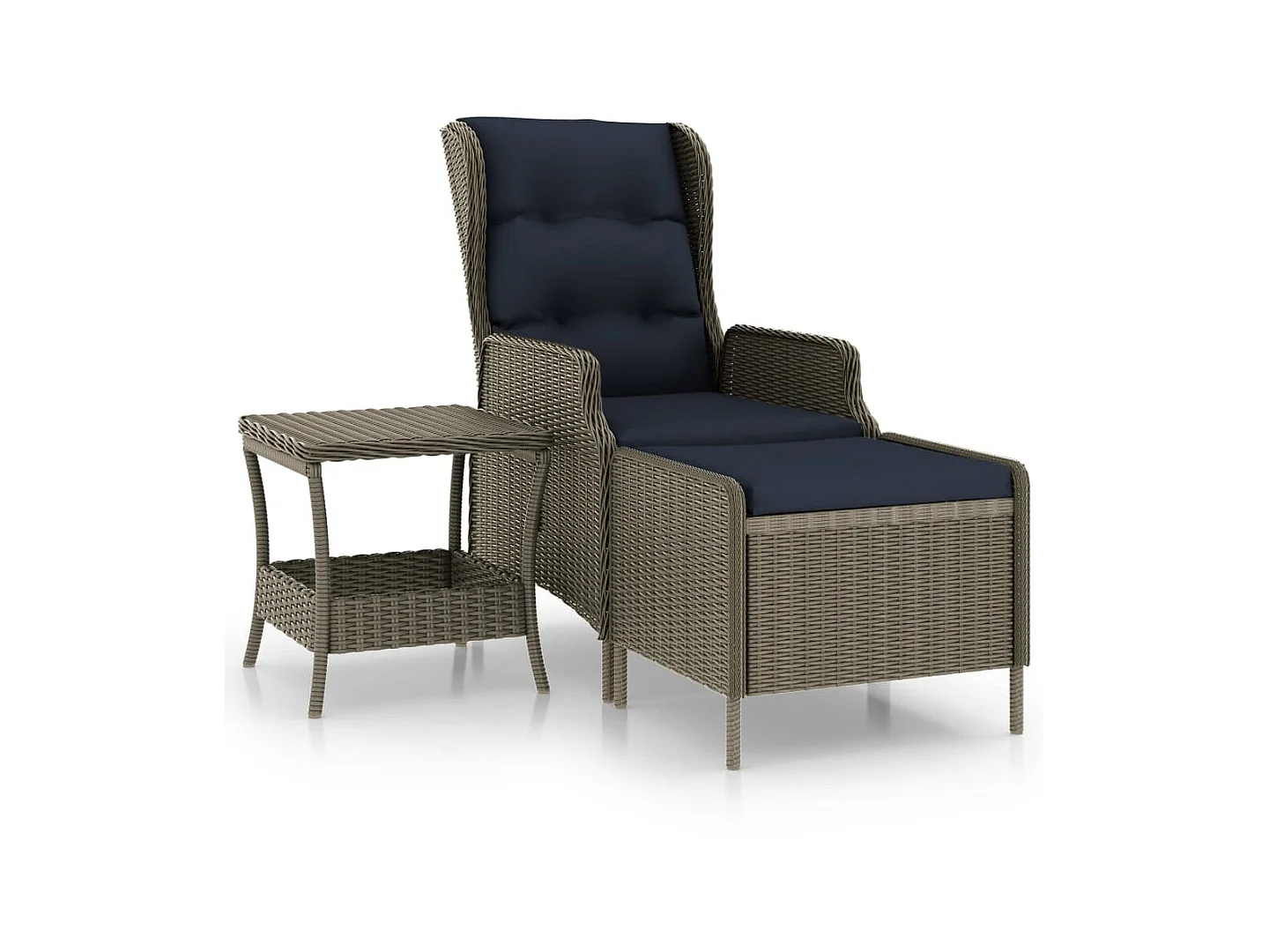 Salon de jardin 2 pcs avec coussins Résine tressée Marron 6