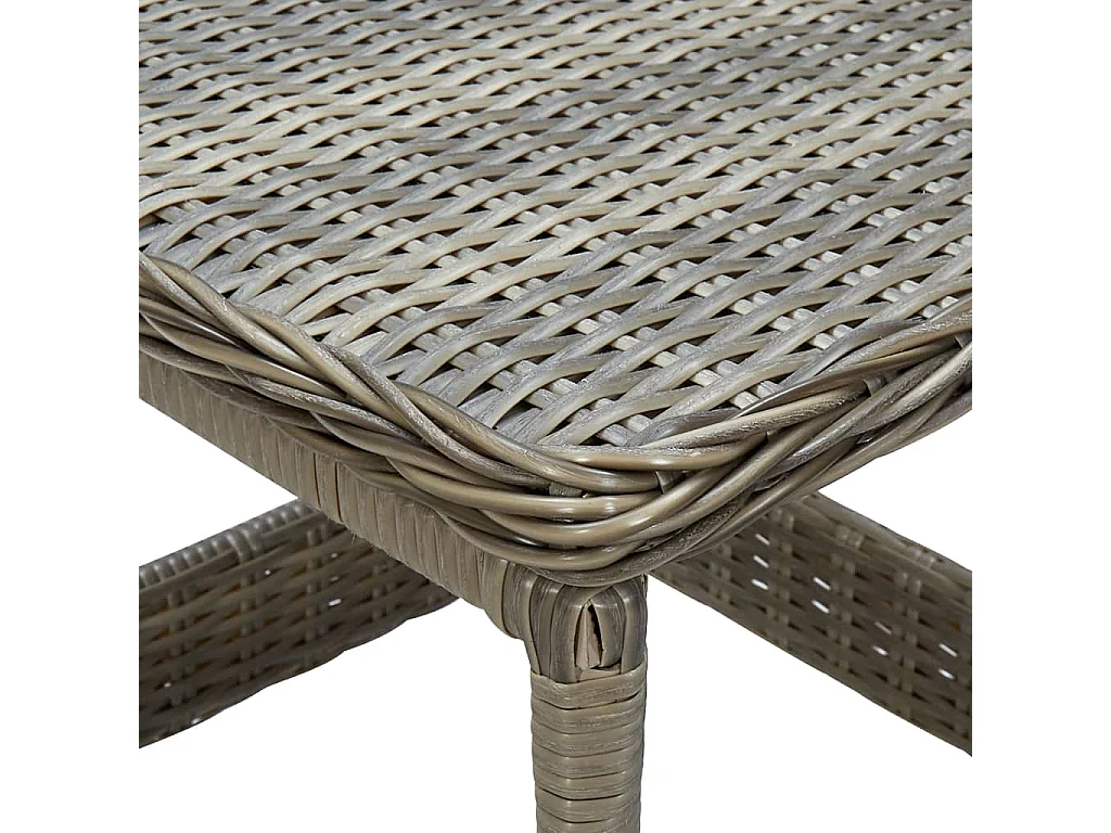 Salon de jardin 2 pcs avec coussins Résine tressée Marron 6