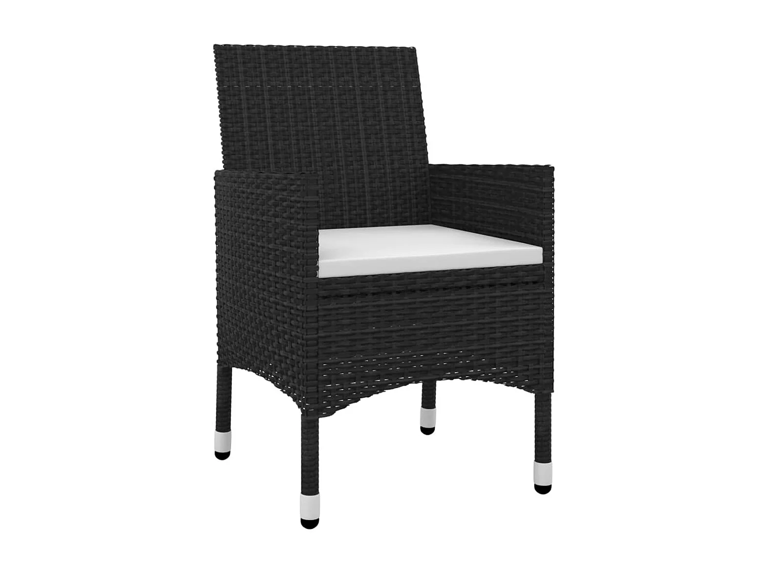 Ensemble à dîner de jardin coussins 9 pcs Résine tressée Verre 4