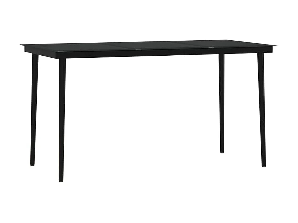 Ensemble de salle à manger de jardin avec coussins 5 pcs Noir 8