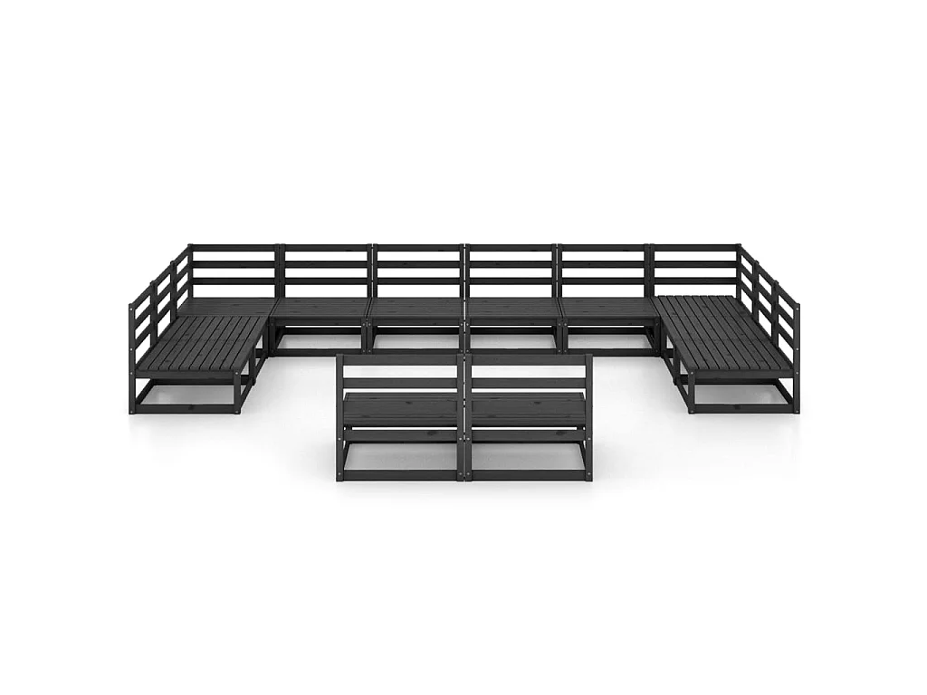 Salon de jardin 12 pcs Bois de pin massif 20