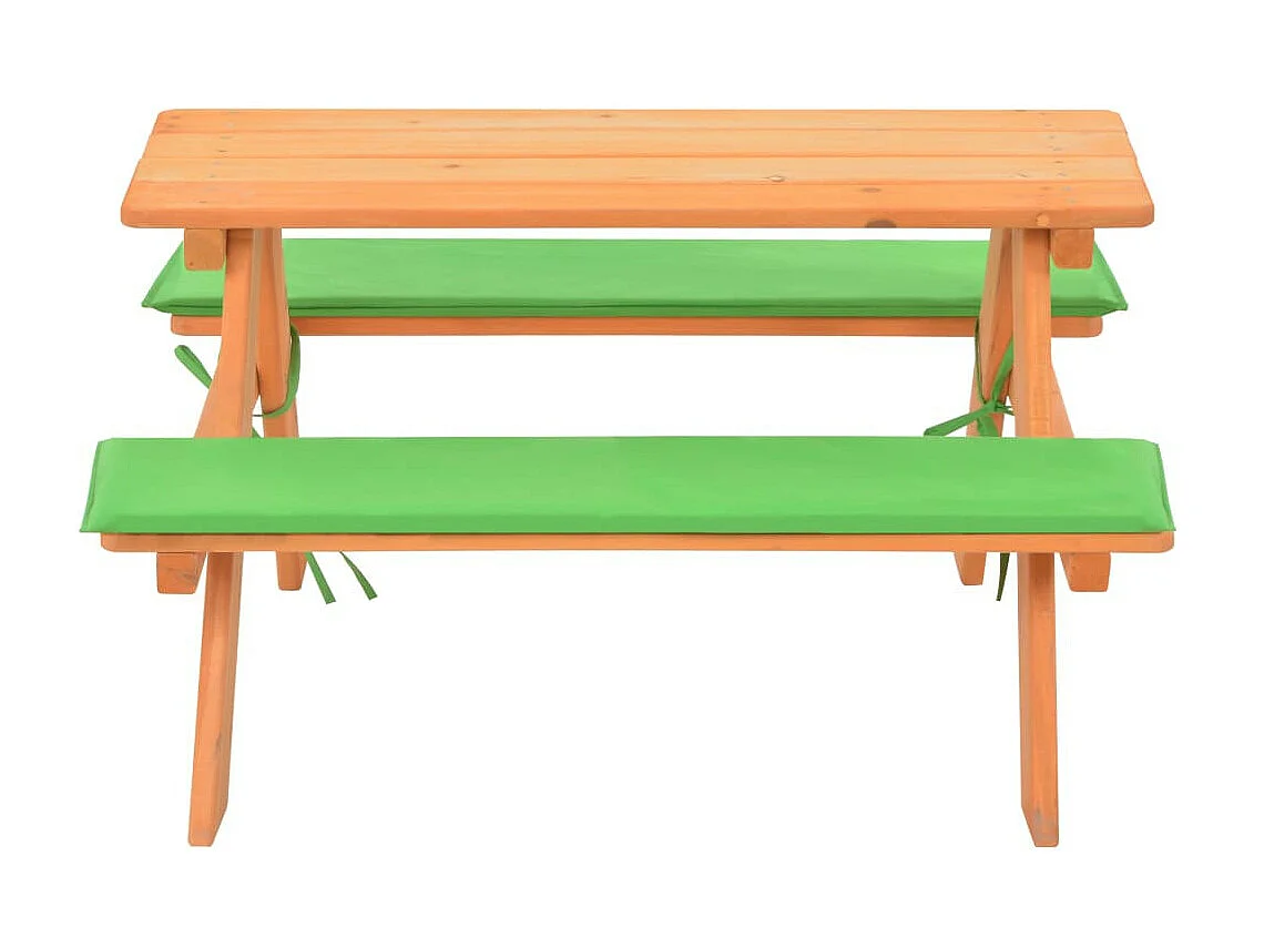 Table de pique-nique pour enfants avec bancs 89x79x50 Sapin