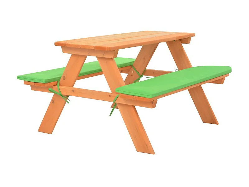 Table de pique-nique pour enfants avec bancs 89x79x50 Sapin