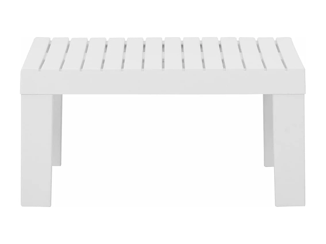 Salon de jardin 3 pcs avec coussins Plastique Blanc 2