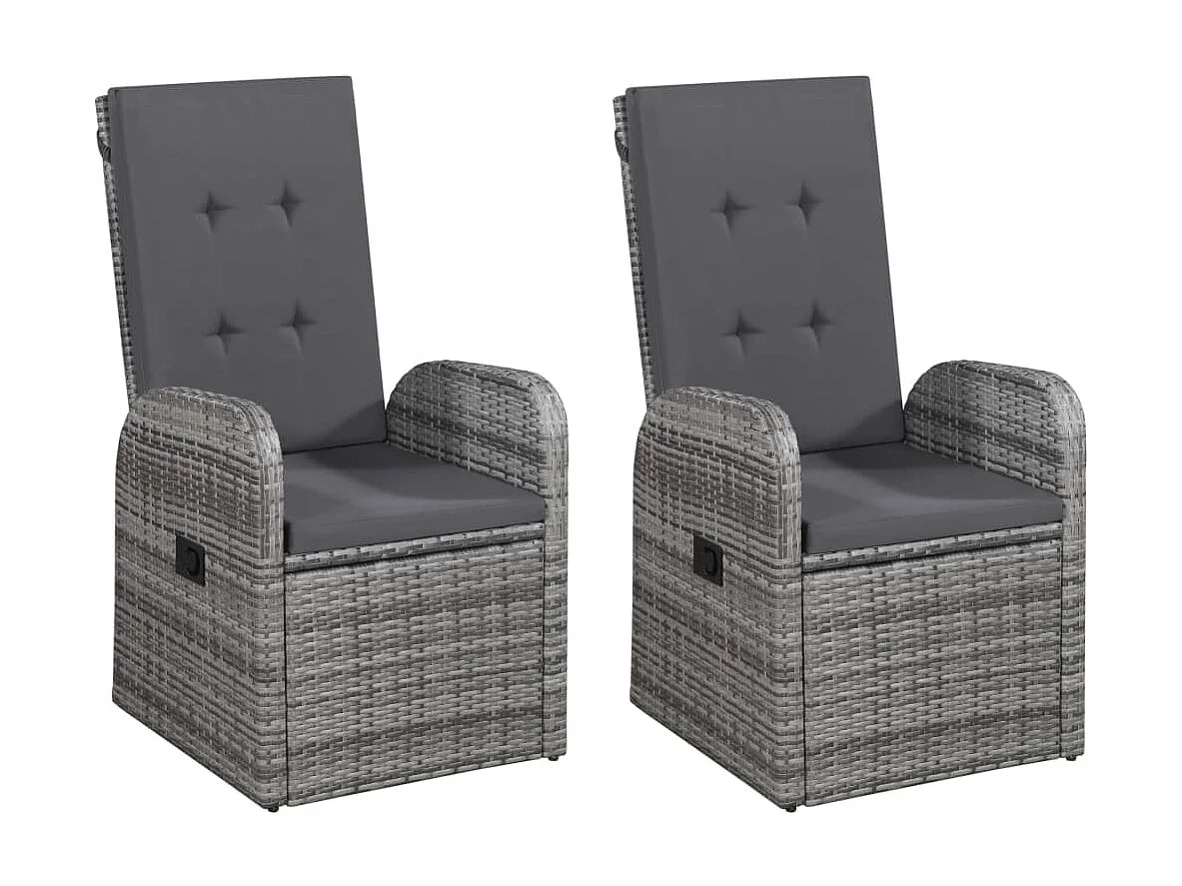 Ensemble de salle à manger de jardin 5 pcs Gris 38