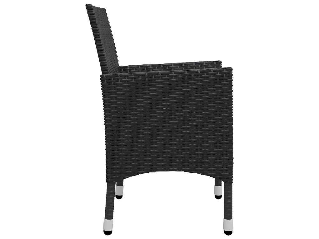 Ensemble de salle à manger de jardin 5 pcs Noir 34