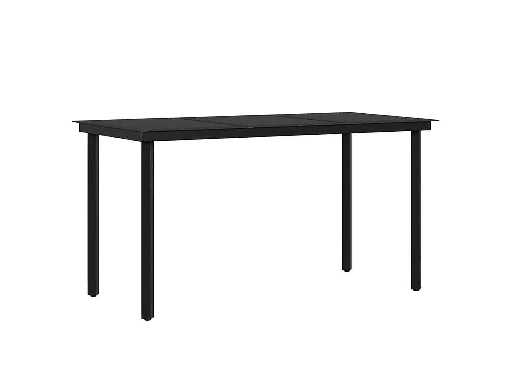 Ensemble de salle à manger de jardin avec coussins 5 pcs Noir 6