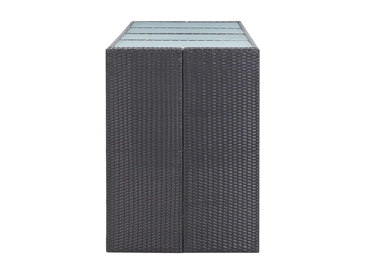 Ensemble de bar d'extérieur 9 pcs Résine tressée Noir