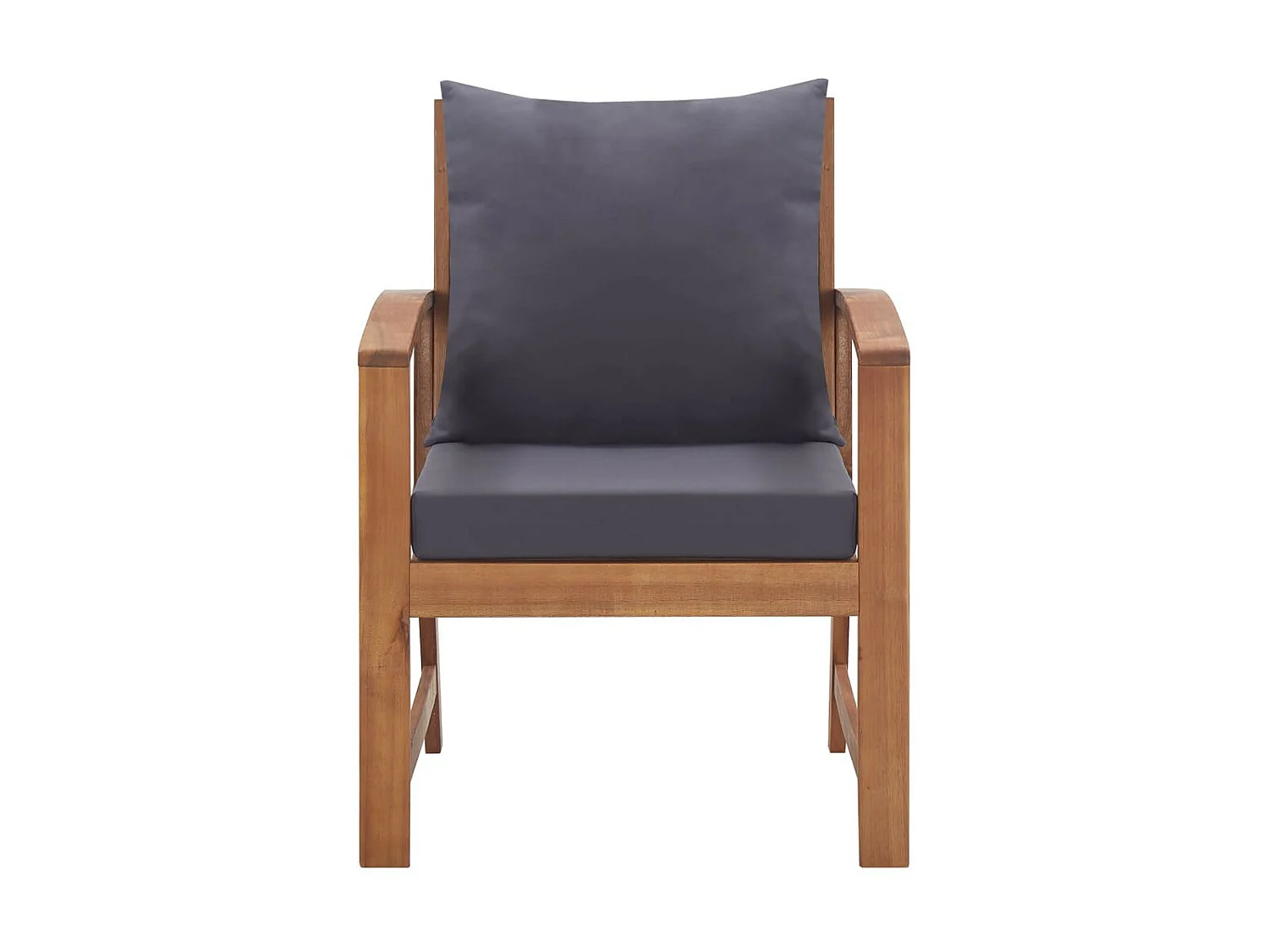 Salon de jardin 4 pcs avec coussins Bois d'acacia solide 10