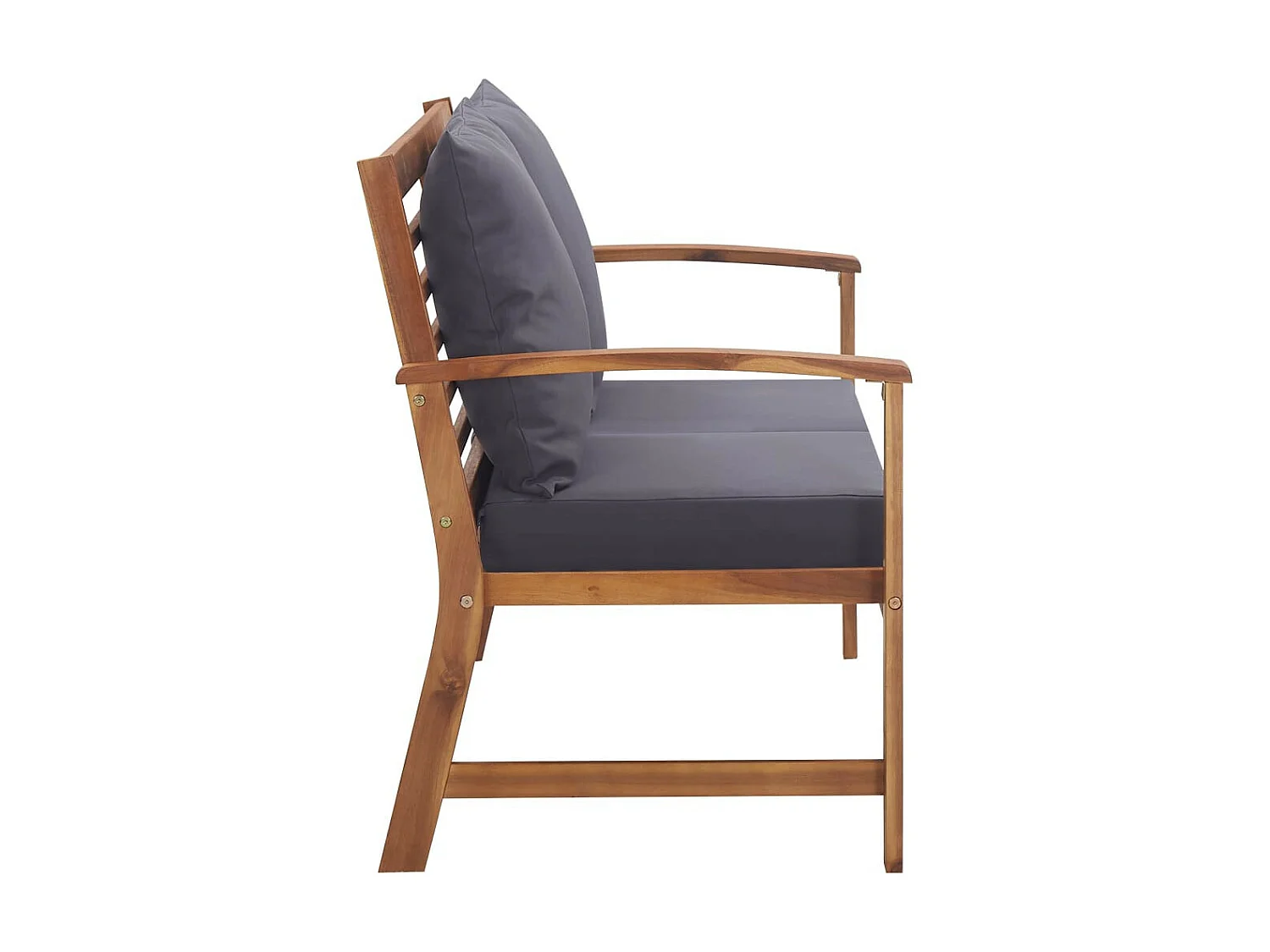 Salon de jardin 4 pcs avec coussins Bois d'acacia solide 10