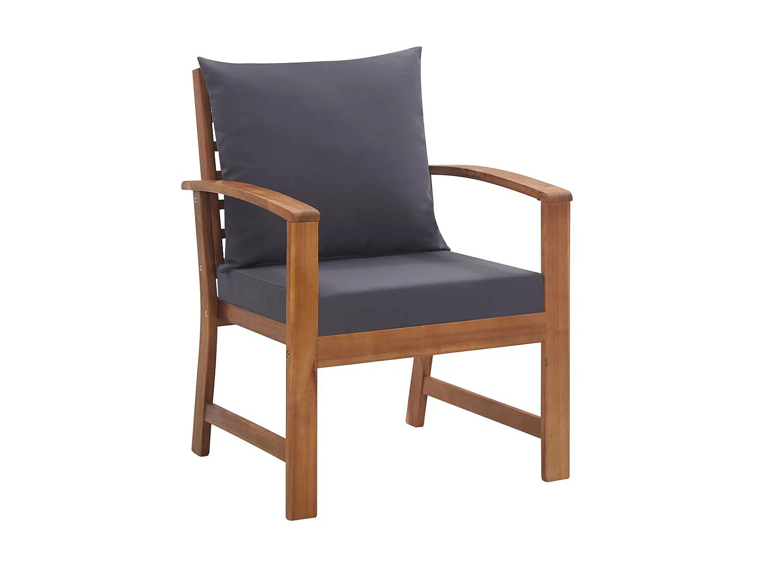 Salon de jardin 4 pcs avec coussins Bois d'acacia solide 10