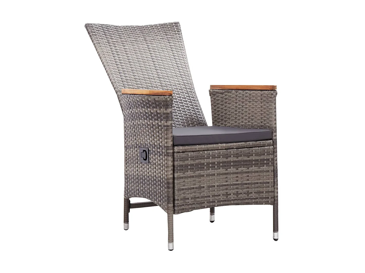 Ensemble de salle à manger de jardin 5 pcs Gris 90