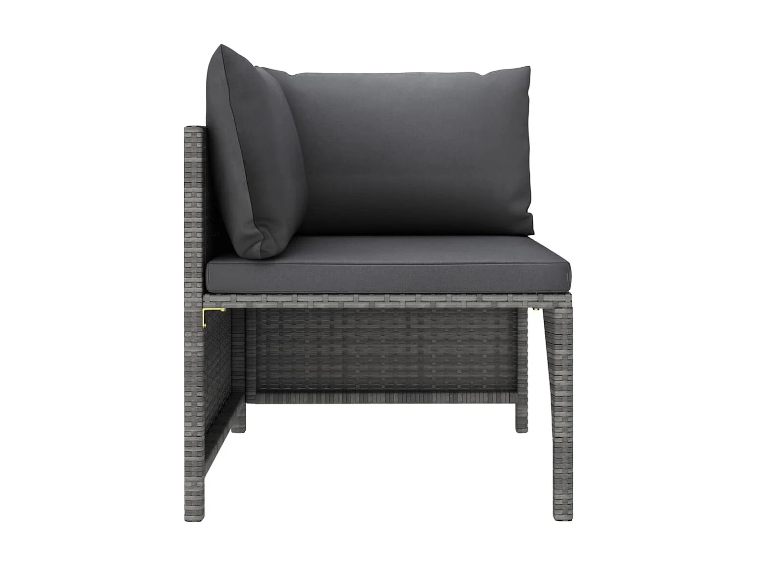 Salon de jardin 6 pcs avec coussins Résine tressée Gris 17