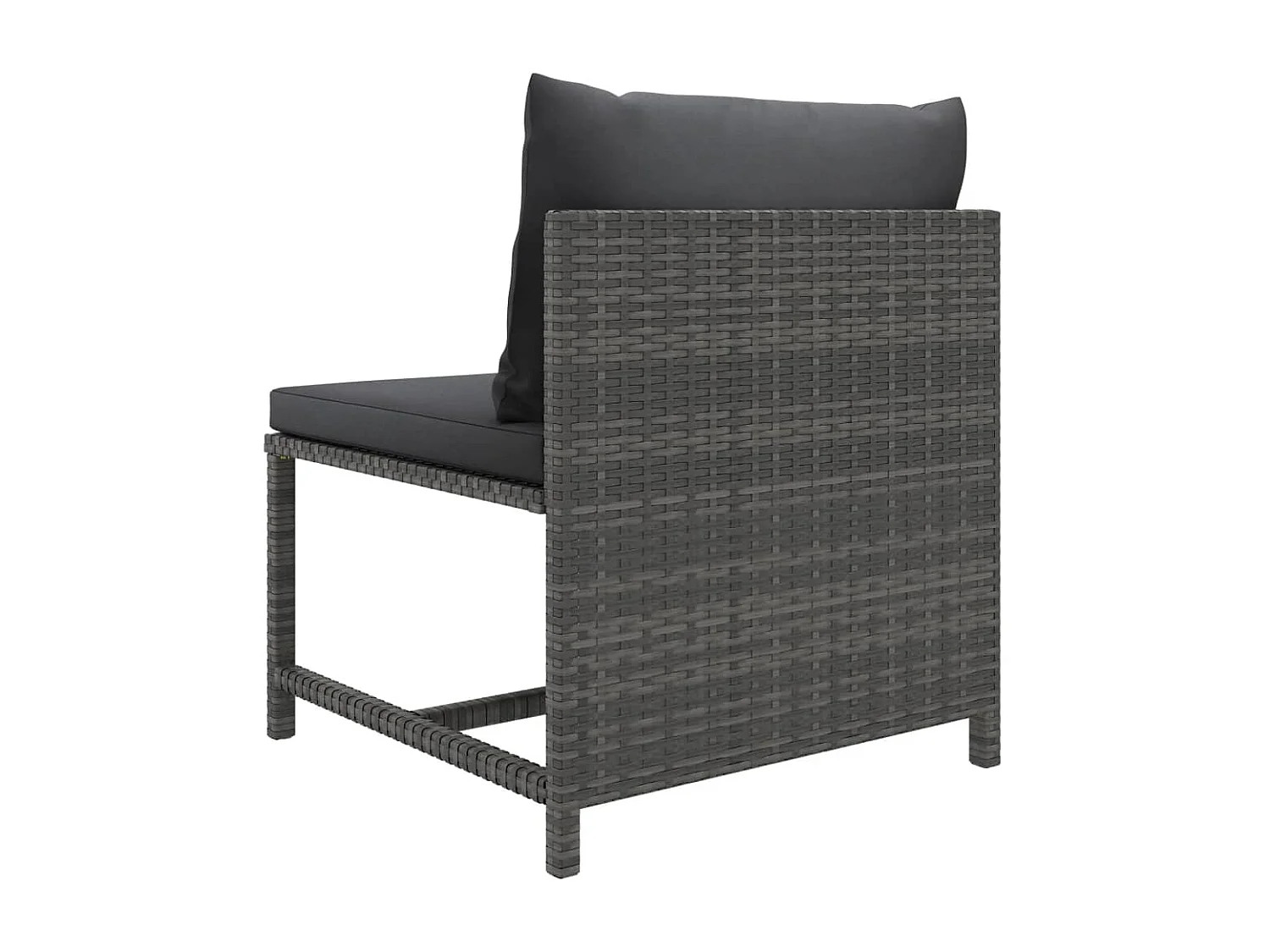 Salon de jardin 6 pcs avec coussins Résine tressée Gris 17