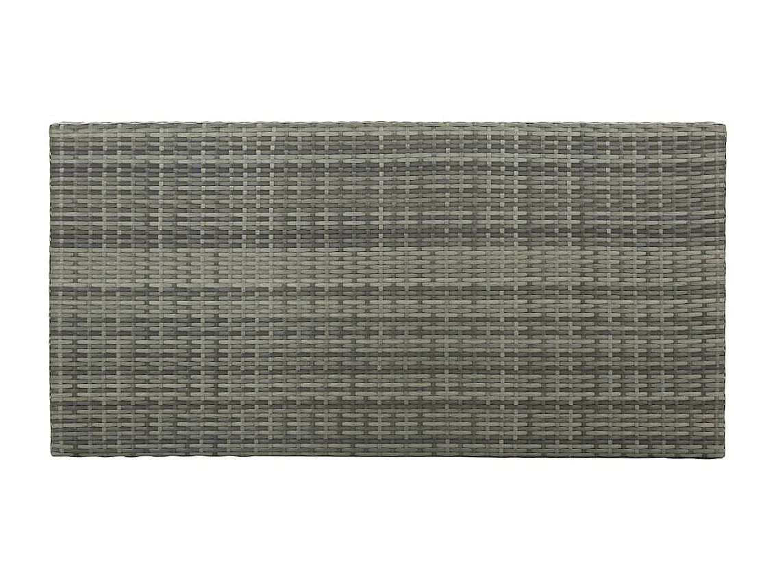 Meuble de bar de jardin 5 pcs et coussins Résine tressée Gris 2