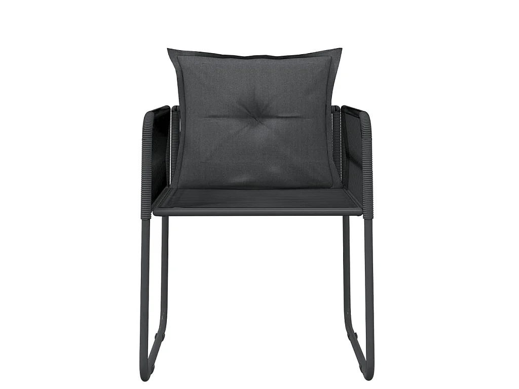 Ensemble de salle à manger de jardin 7 pcs Noir 36