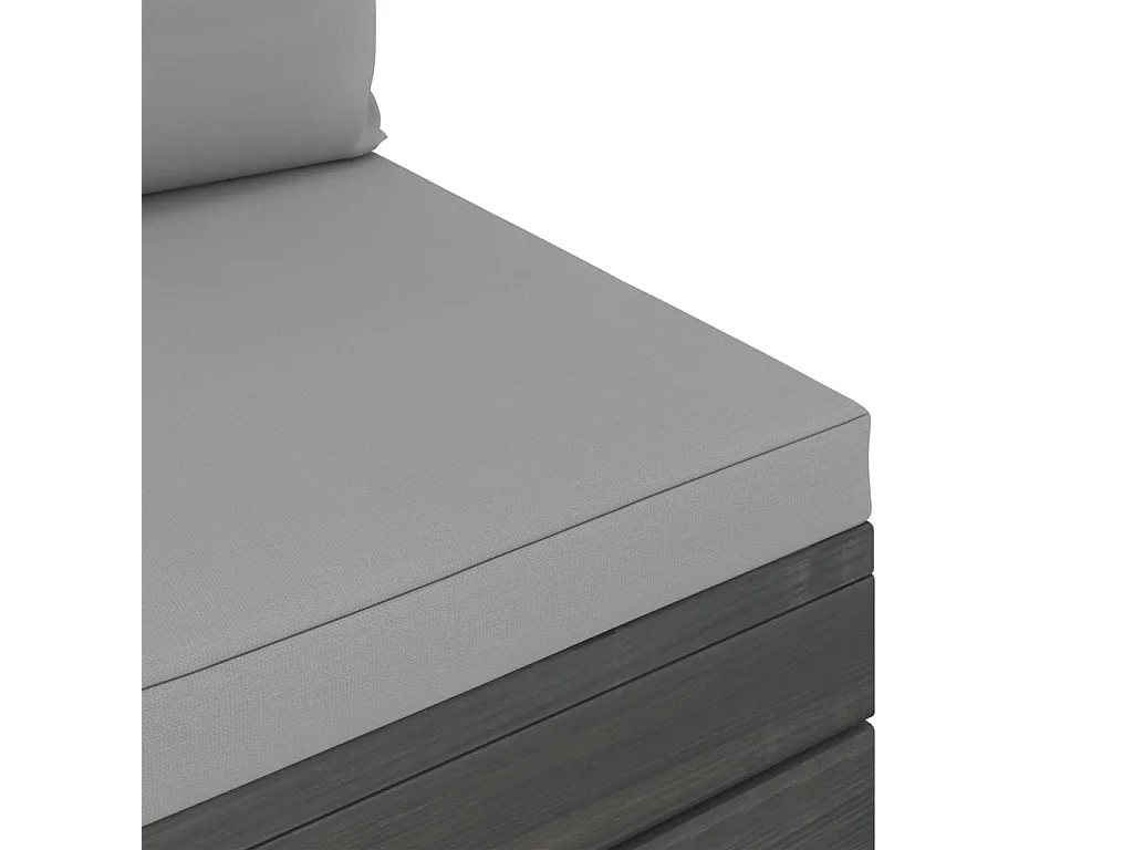 Salon palette de jardin 2 pcs avec coussins Bois de pin massif 23