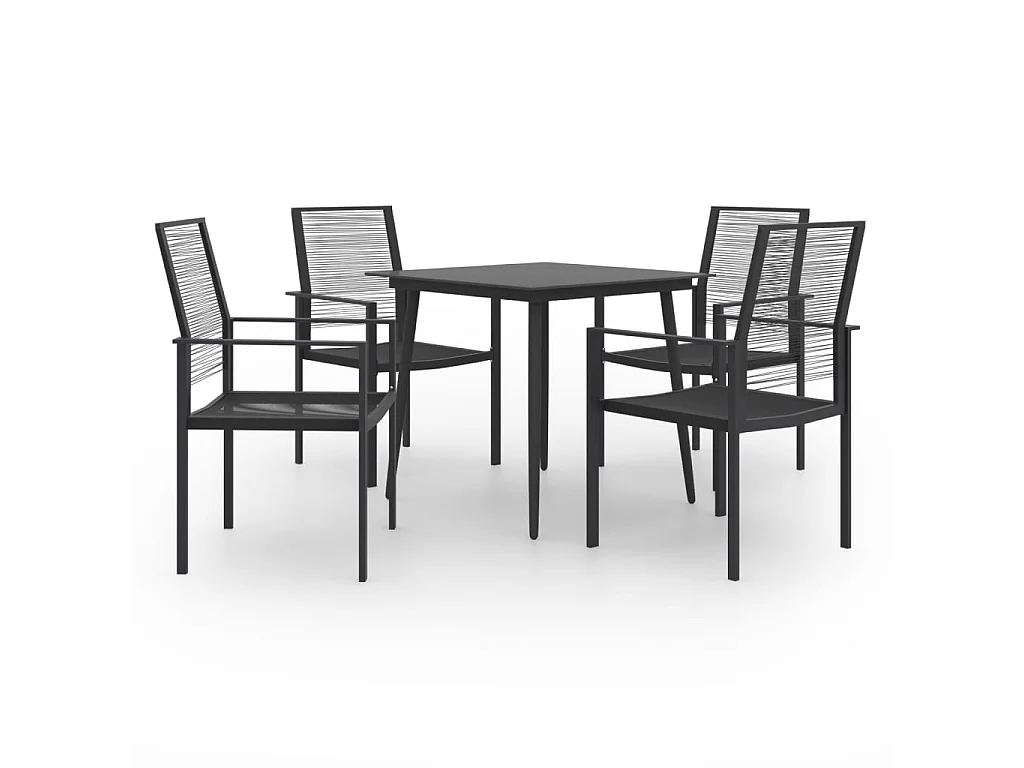 Ensemble de salle à manger de jardin 5 pcs 2