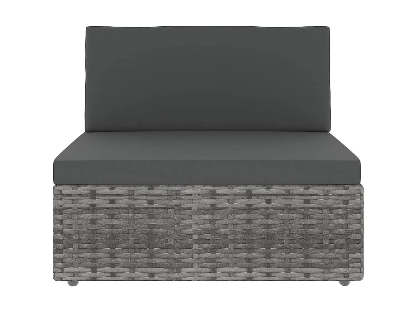 Salon de jardin 9 pcs avec coussins Gris Résine tressée 10