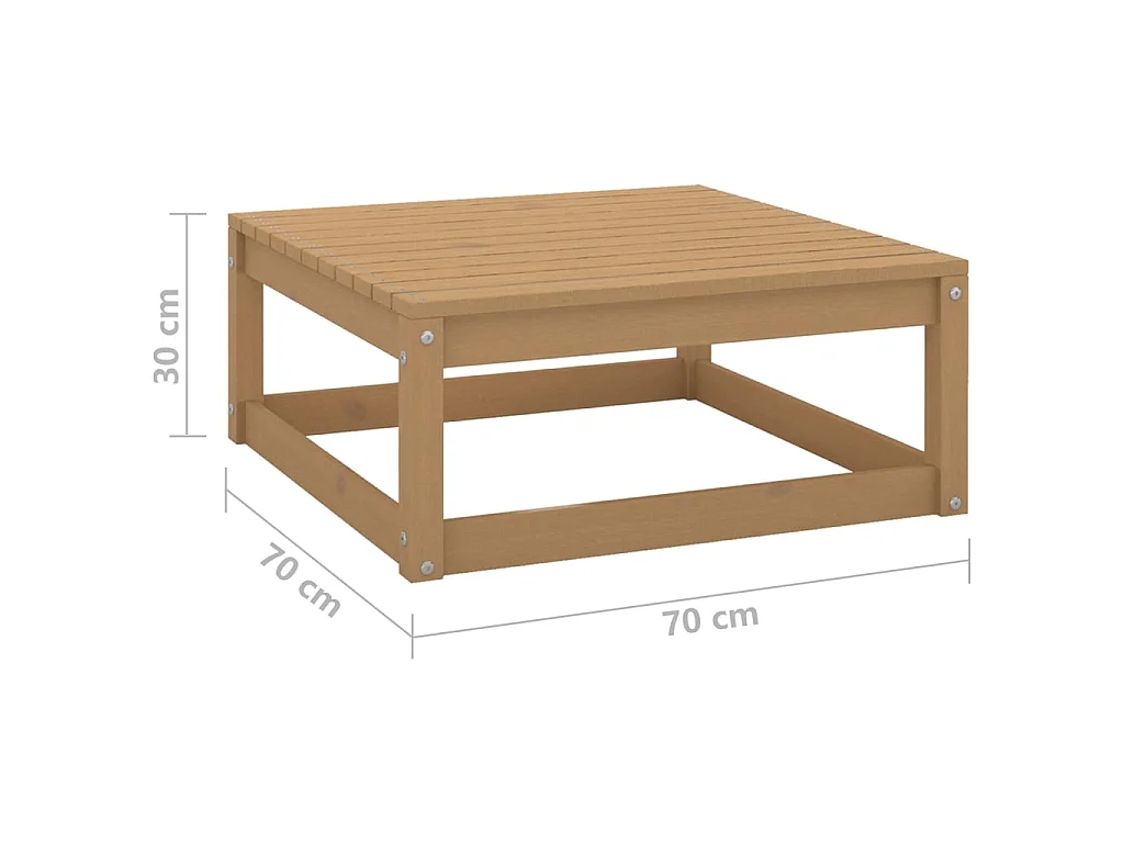 Salon de jardin 3 pcs avec coussins Bois de pin massif 11