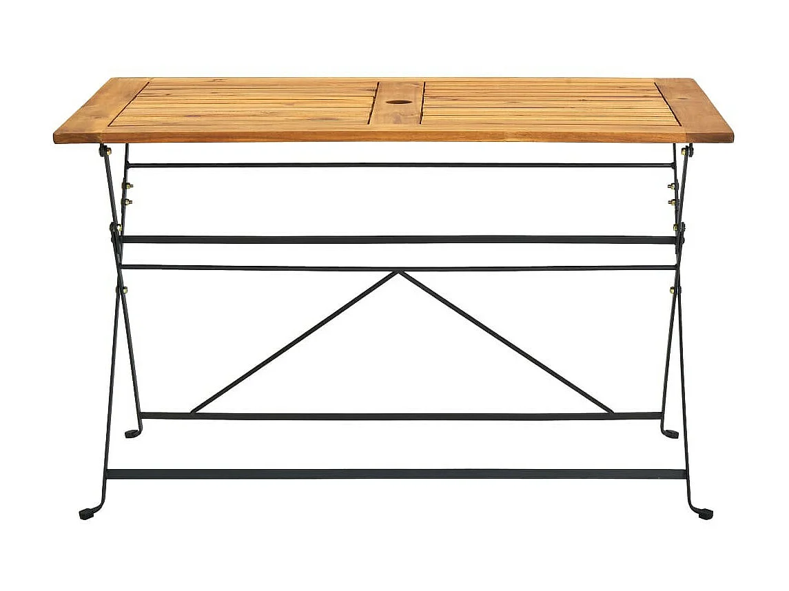 Mobilier à dîner d'extérieur pliable 5 pcs Bois d'acacia solide 2