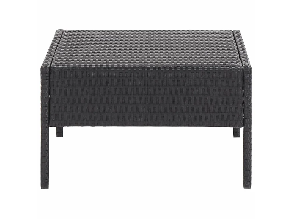 Salon de jardin 5 pcs avec coussins Résine tressée Noir 33