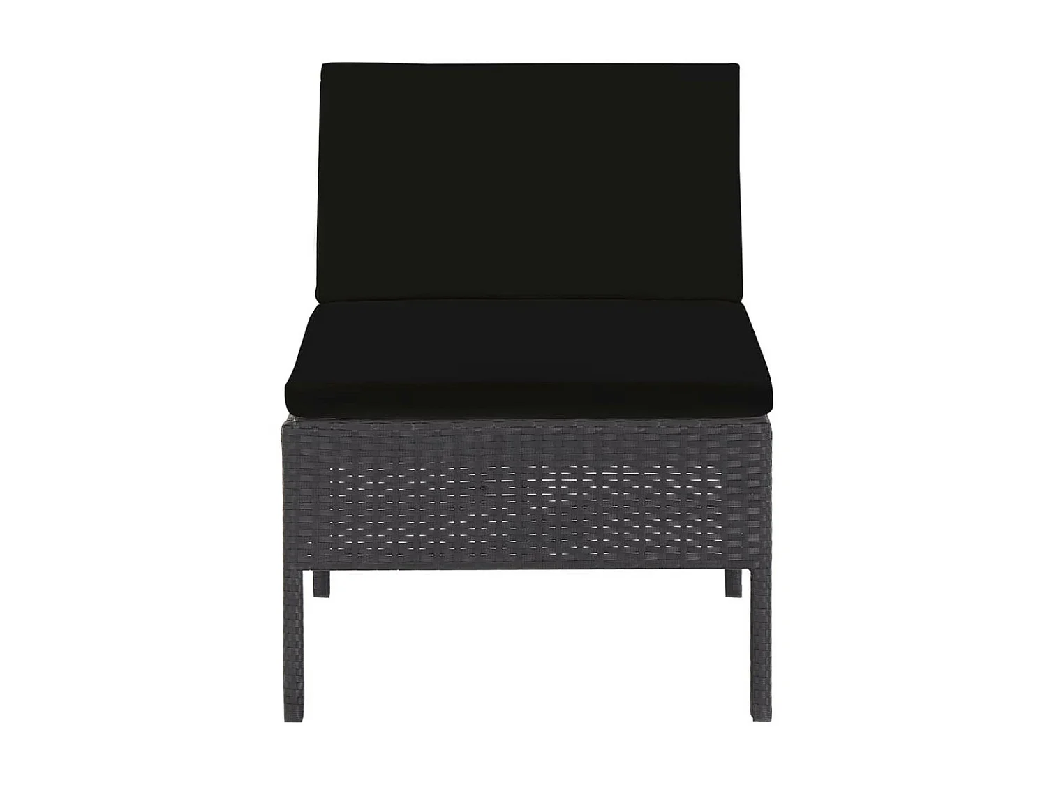 Salon de jardin 5 pcs avec coussins Résine tressée Noir 33