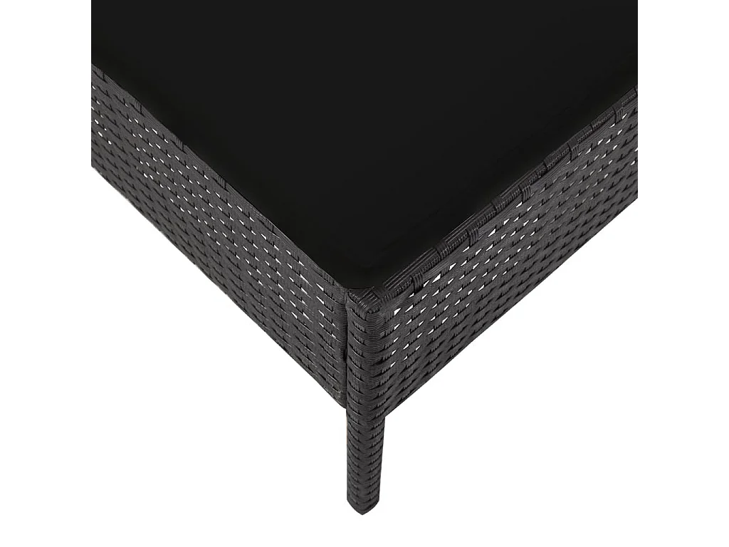 Salon de jardin 5 pcs avec coussins Résine tressée Noir 33