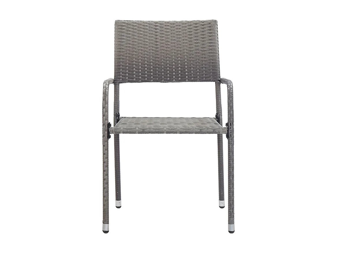 Ensemble de salle à manger de jardin 3 pcs Gris 2