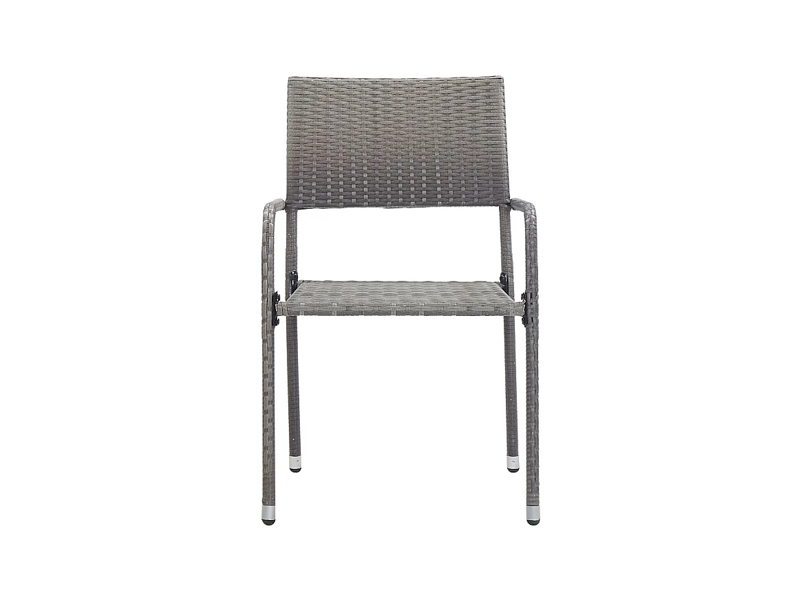 Ensemble de salle à manger de jardin 3 pcs Gris 2