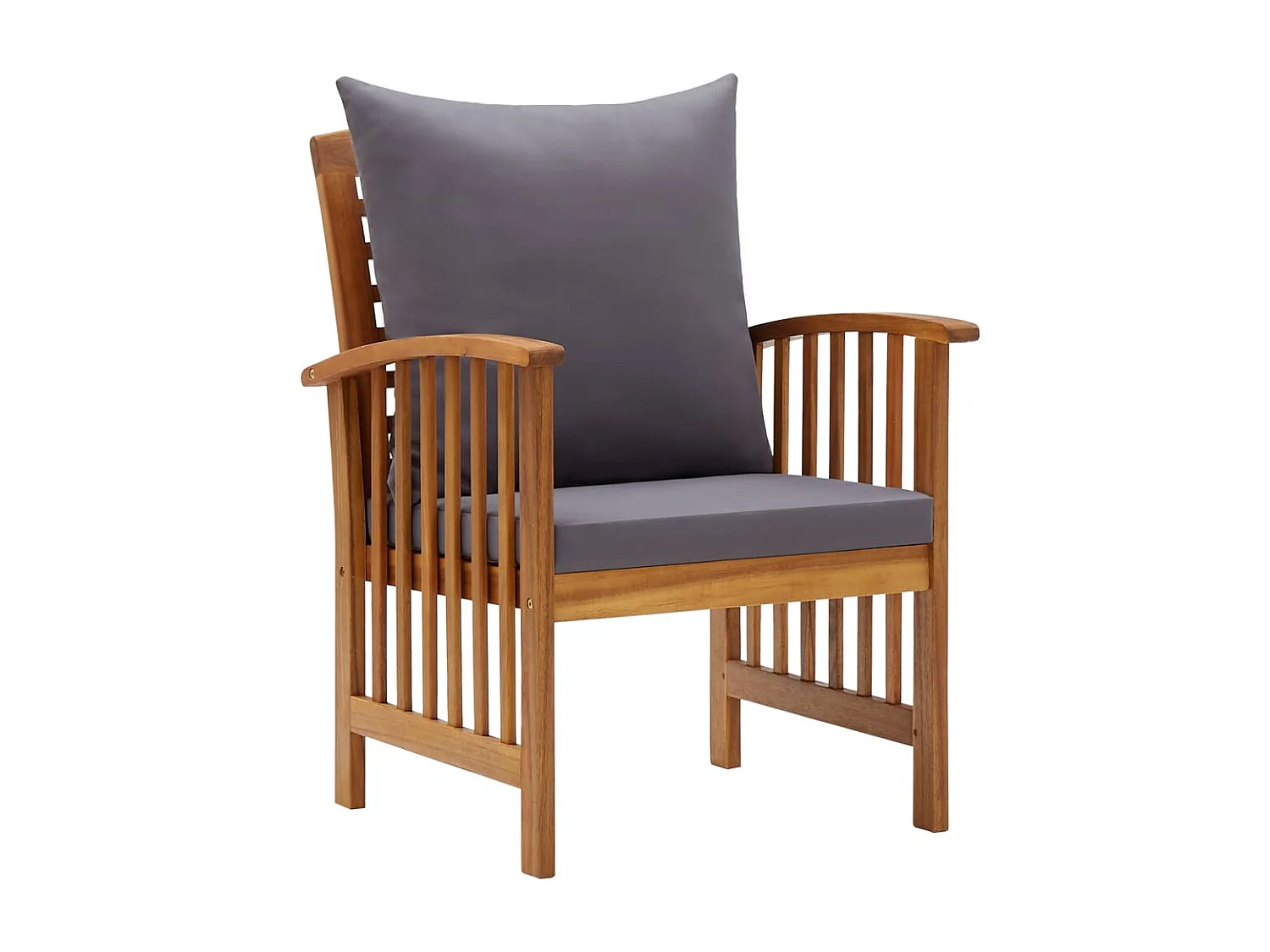 Salon de jardin 5 pcs avec coussins Bois d'acacia solide 9