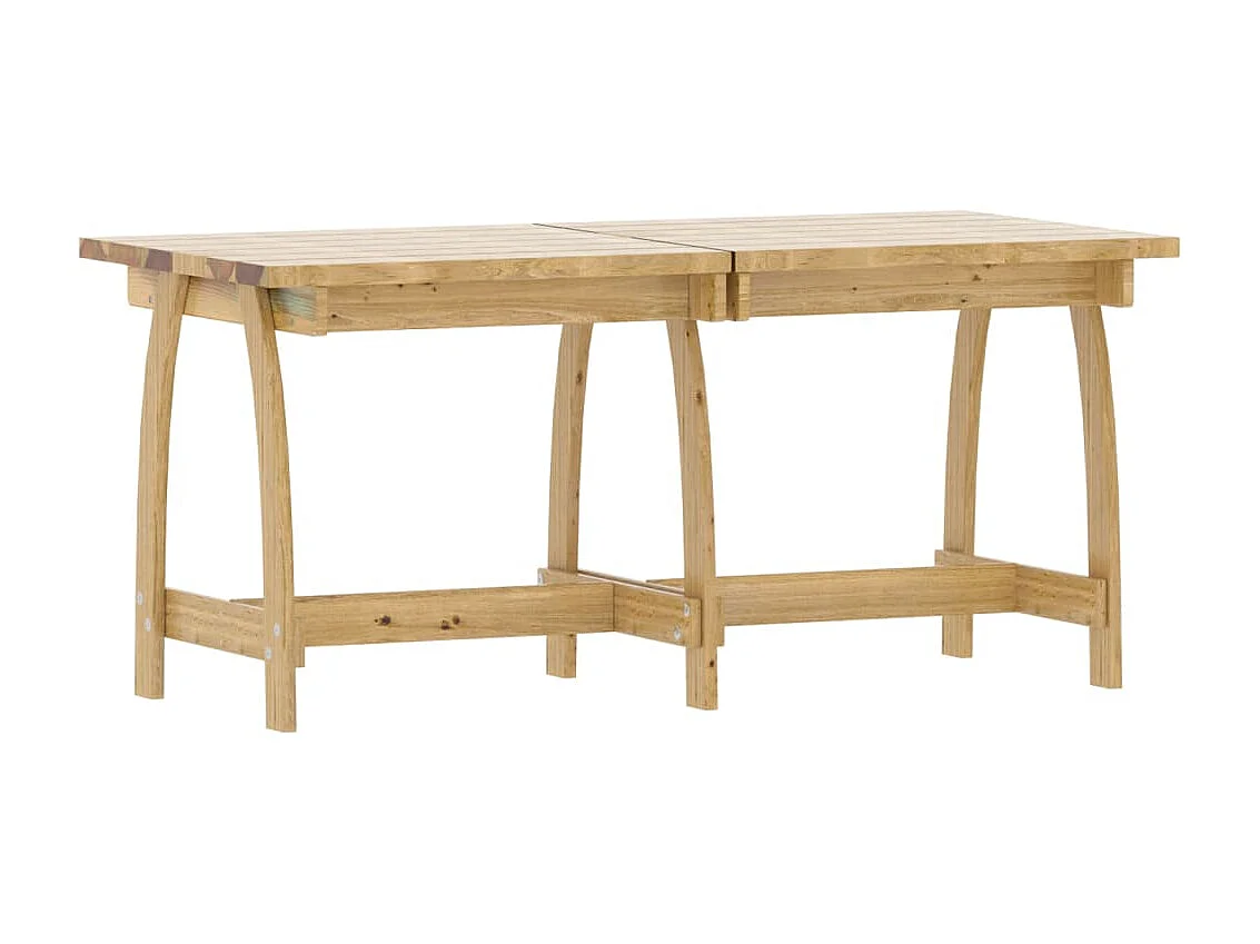 Mobilier de salle à manger de jardin 5 pcs Bois de pin imprégné 2