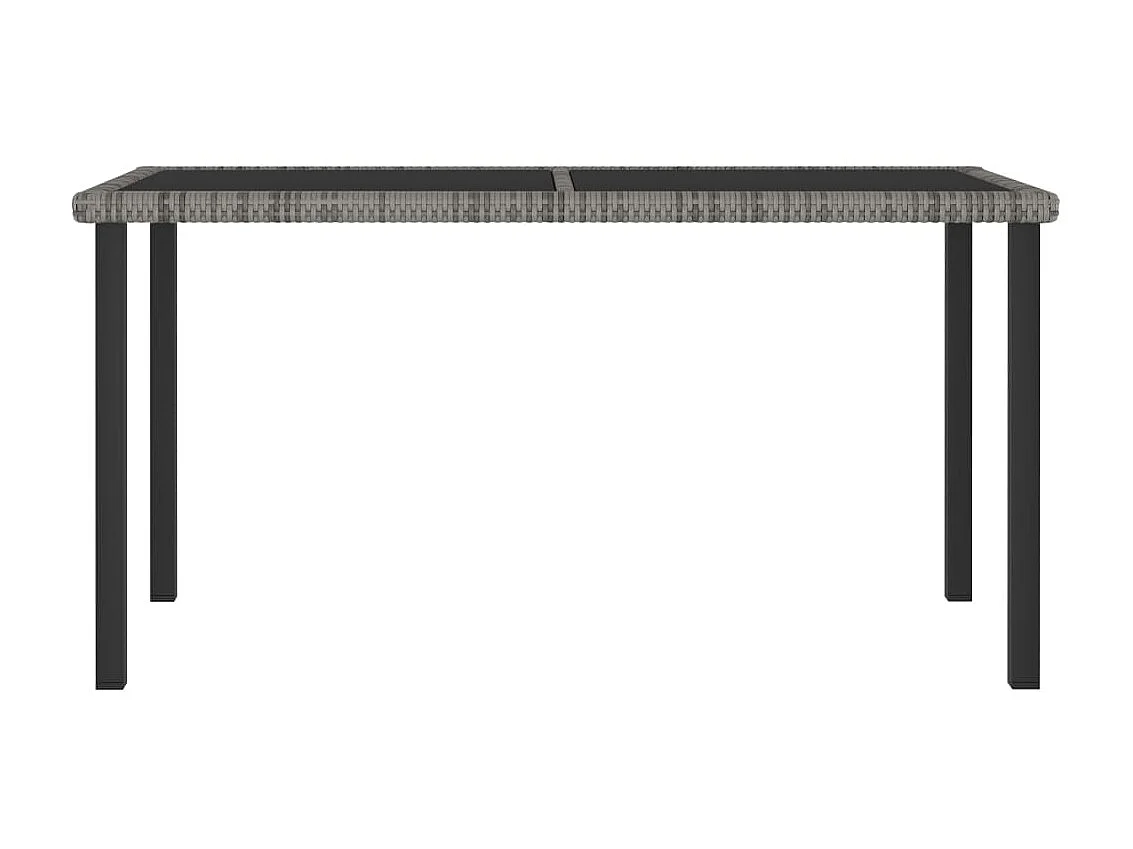 Ensemble de salle à manger de jardin 7 pcs Résine tressée Gris 2