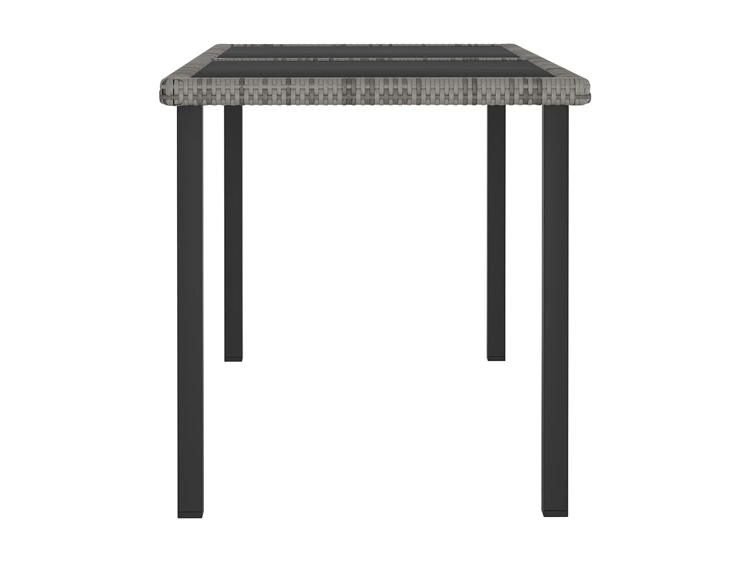 Ensemble de salle à manger de jardin 7 pcs Résine tressée Gris 2