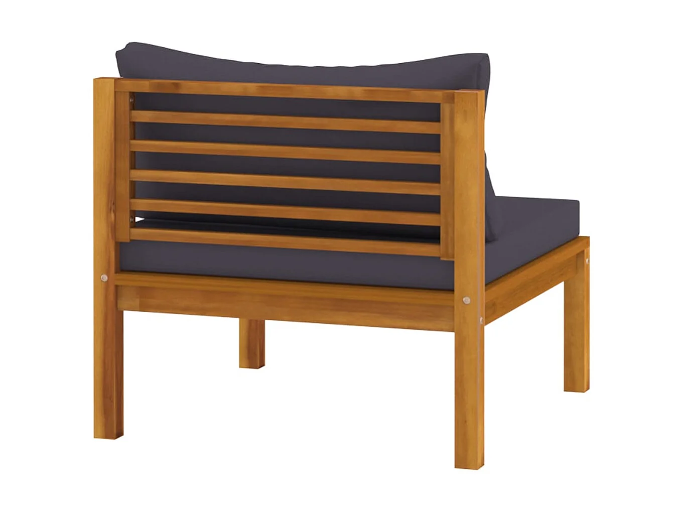 Salon de jardin 3 pcs avec coussin Bois d'acacia solide 3