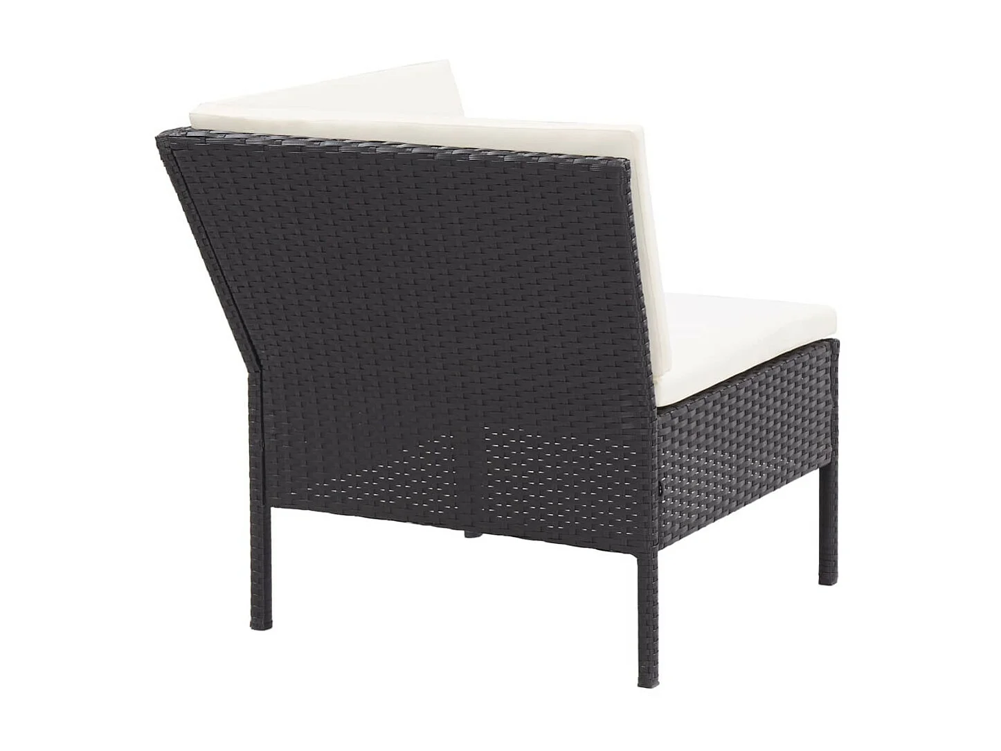 Salon de jardin 8 pcs avec coussins Résine tressée Noir 52