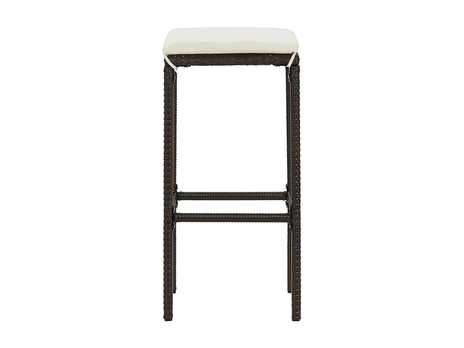 Ensemble de bar de jardin avec coussins 4 pcs Marron